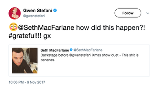 Illustration for article titled Gwen Stefani Is Coming For Christmas With Seth MacFarlane